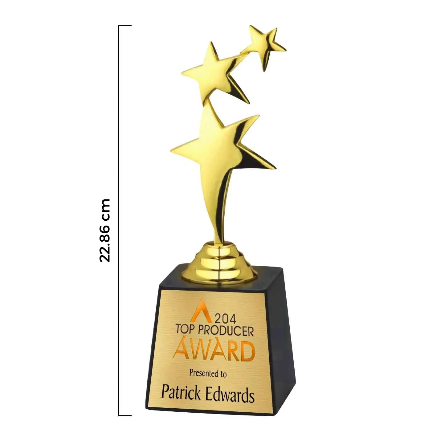 Premium-Quality 3-Star Golden Trophy Img 2